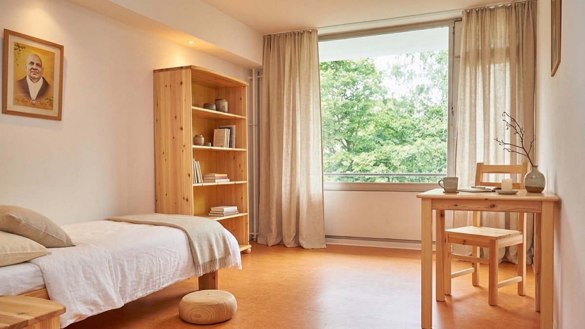 Guest room at Yoga Vidya Ashram