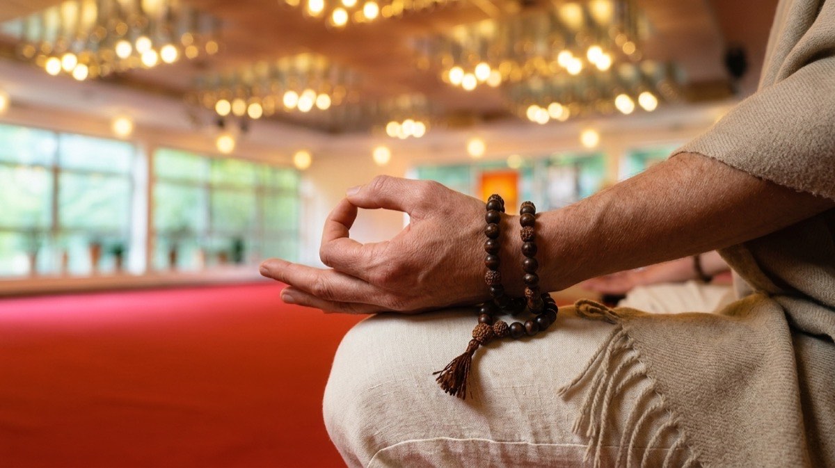 Meditation at the ashram